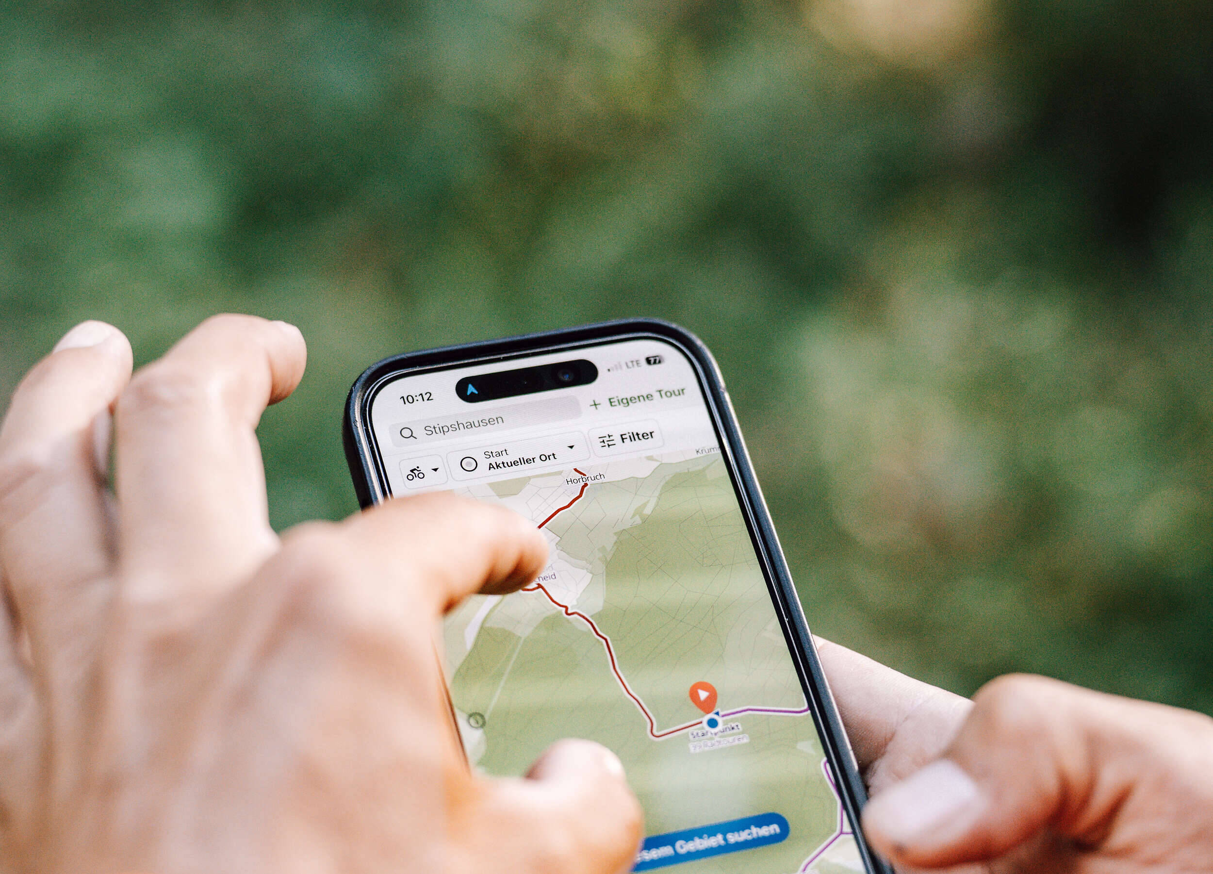 Smartphone Planung Route