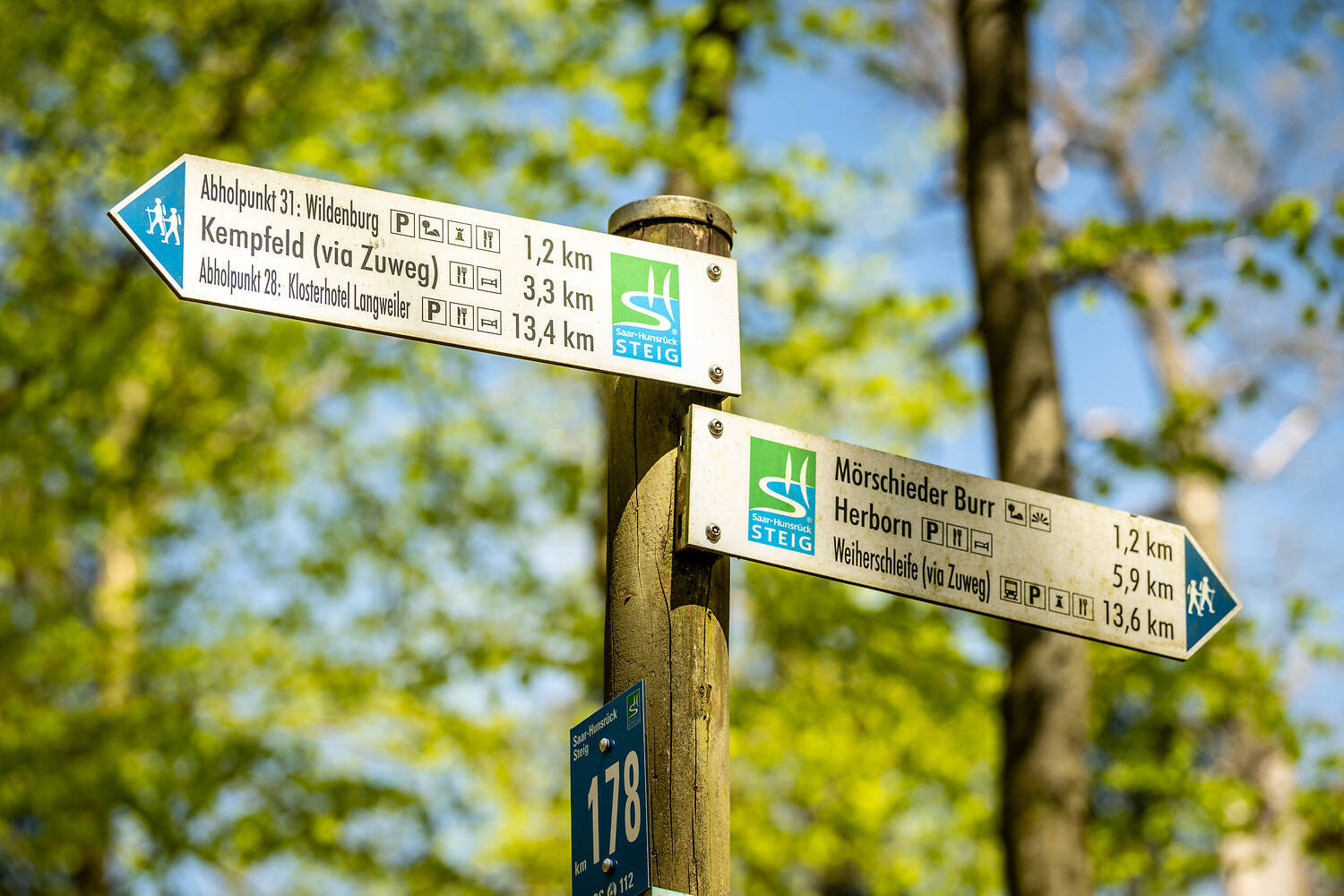 Saar Hunsrück Steig Wegweiser